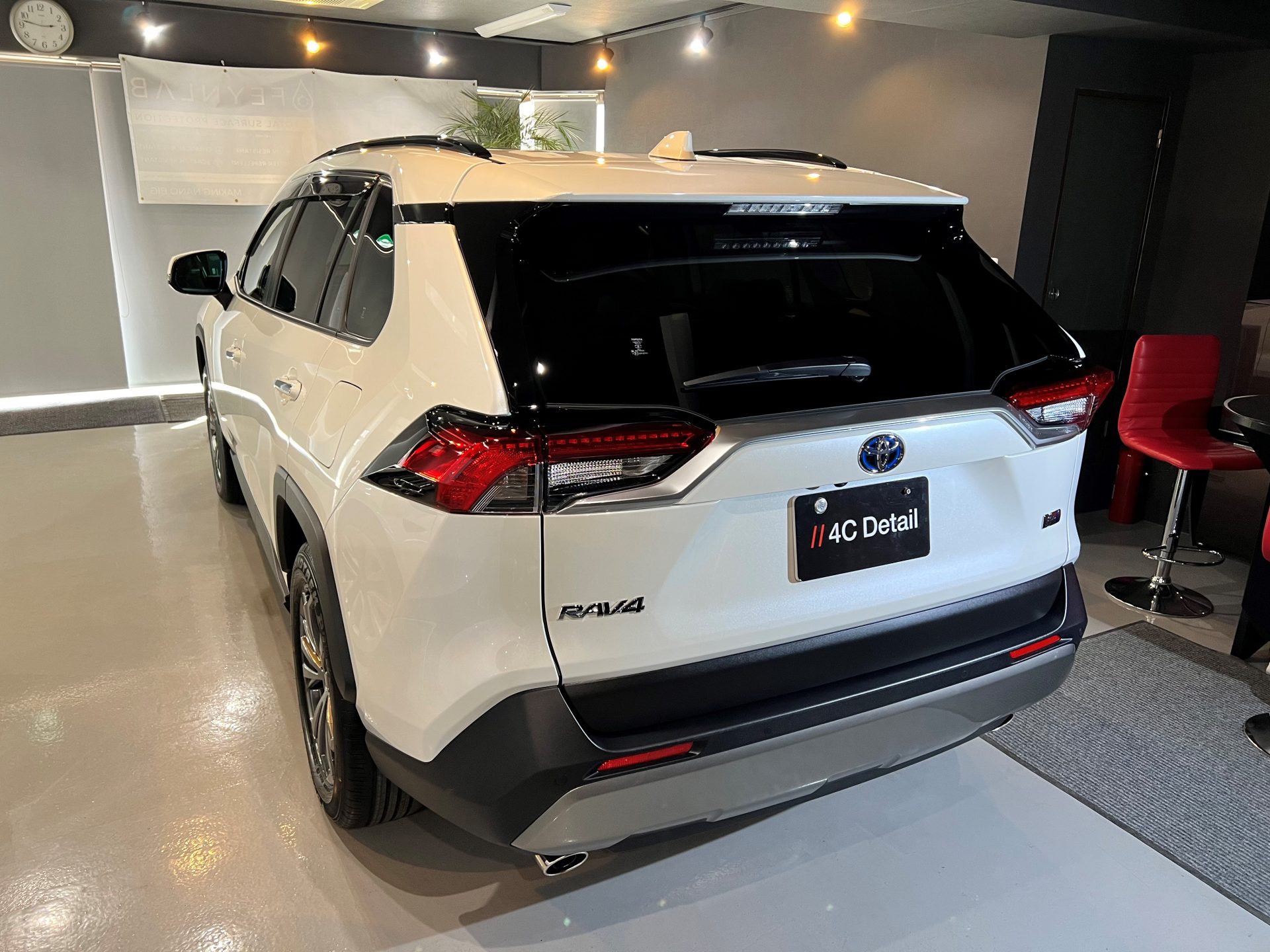 トヨタ　rav4　コーティング　ナノクリスタルプロ施工　リヤ